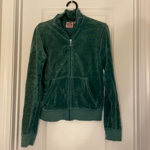 Juicy Couture velour jacket teal green blue